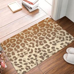 Carpets Leopard Doormat Bedroom Rectangle Soft Entrance Balcony Carpet Skin Fur Absorbent Floor Rug Door Mat Foot Pad