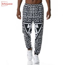 SITEWEIE Vintage Sweatpants Men 3D Printed Indian Streetwear Men Pencil Pants Casual Full Length Joggers Sport Trousers G471 201130