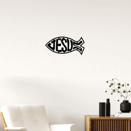 Jesus Fish Metal Wall Decor |Jesus Ichthys Fish Wall Sign|Christianity Wall Sign