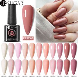 Nail Gel Toy 7ml Nude Pink Color Polish Glass Bottle Spring Summer Uv Led Varnish Manicure Semi Permanent Art 0328