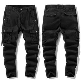 Black Cargo Pants Men Autumn Winter Trousers For Men Cotton Outdoor Pants Japan Style Harajuku Casual Slim Fit Pants Plus Size