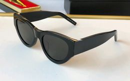 Óculos de sol Cat Eye Preto Cinza 94 Feminino Sonnenbrille Wrap Occhiali da sole Óculos UV com Caixa