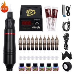 Tattoo Machine Set Kit Rotary Gun PMU for Pen Professional Body Artist 220624