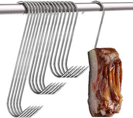 Hooks & Rails 10/20 Pcs Stainless Steel S With Sharp Tip Utensil Clothes Hanger Hanging For Butcher Shop Kitchen Baking ToolsHooks RailsHook