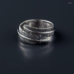 Wedding Rings DreamySky Real Silver Colour Feather For Women Ring Anillos Mujer De Plata JewelryWedding Rita22