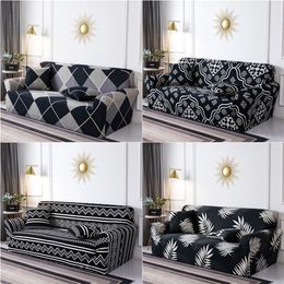 1 2 3 4 seat Plain Sofa Cover Stretch Tight Wrap All inclusive for Living Room funda sofa Couch ArmChair 220615