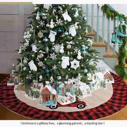 Christmas Decorations Car Tree Apron Classic Red Black Box Bottom Mat For Home Decoration