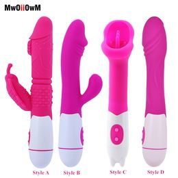 MwOiiOwM G spot Vibrator Clitoris Stimulator Dual Penis Massager Dildo sexy Toy for Woman Erotic Adult Products Beauty Items