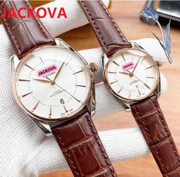 Three stitches working luxury womens mens watches 40mm 30mm Genuine Leather Quartz high quality European business president Couples Style Classic Wristwatches