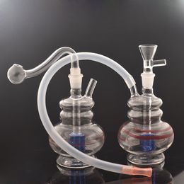 10mm Female Mini Glass Bong recycler Water Pipes ashcatcher Hookah Oil Rigs Bongs with male oil burner pipe and tobacco bowl