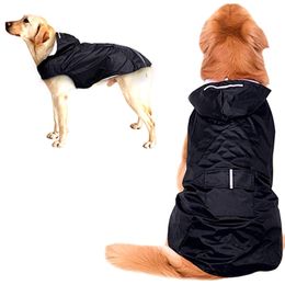 HEYPET Pet Dog Raincoat Reflective Waterproof Clothes Hooded Jumpsuit for Small Big Dogs Rain Cloak Golden Retriever Labrador T200328