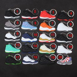 20 Colors Sneakers Shoes Keychains Men Women 11 Generation PVC Soft Rubber Keychain Basketball Gym Shoes Pendant Key Chain Accessories