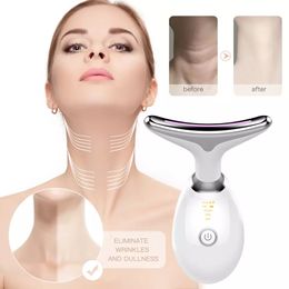 Neck Massager Led Facial Lifting Wrinkle Removal Photon Therapy Skin Tighten Reduce Double Chin Beauty Care Device
