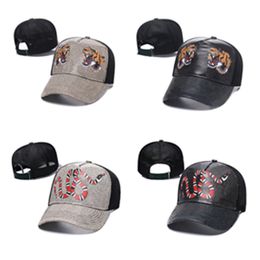Designer Baseball Cap Mens Casquette Womens Hat Animal Pattern Snake Tiger Fitted Street Unisex Adjustable Dome with Letter Fashion Adult Hats 6 Colors