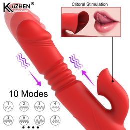 1pc Warming Stretching Vibrator For Women 10 Mode Clitoris Tongue Stimulator Reality Dildo Vibrators Female sexy Toys Adults