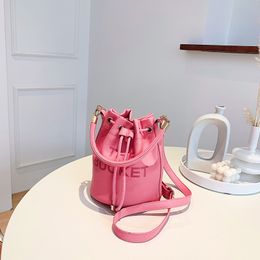 High Quality Bucket Bag Pink Designer Bags For Women Evening Crossbody Bag Pu Leather Handbags Clutch Purse Fashion Purse 230808