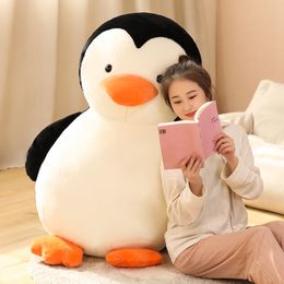 Cute Fat Version Simulation Animal Penguin Plush Toy Giant Soft Penguins Doll Warm Home Decoration Accompany Pillow Photo Props Gift 80cm 100cm DY10043