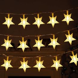 Strings Garland Table Holiday Star String Fairy Lights Hanging Ornaments Christmas Tree Decorations For Home Party Noel NavidadLED LEDLED LE