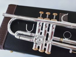 New quality LT197S-99 Trumpet B Flat Silver Plated Professional Trumpet Musical Instruments with Case