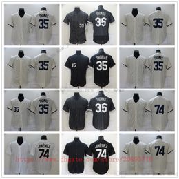 Movie College Baseball Wears Jerseys Stitched 35 FrankThomas 74 eloyjimenez Slap All Stitched Number Name Away Breathable Sport Sale High Quality