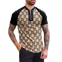 mens business branded polo summer fashion printing short sleeve polos shirt man casual street trend top t shirt
