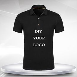 Men's Polos Customised Shirt Print Your Own Design Po Text Logo High Quality Team Company Casual Cotton Short Sleeve Shirts TopsMen's Men'sM