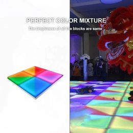 DMX Acrylic LED Dance Floor 100X100cm Colourful Lighting Disco Floor