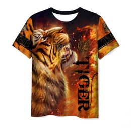 New 3D Printing Tiger Fashion Men Women Tracksuits Crewneck T Shirt Plus Size S-6XL Harajuku0014