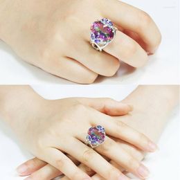 Wedding Rings 2022 Fashion Design Color Diamond Jewelry Anniversary Gift Ring Band Engagement For Girls Pierscionki Damskie Wynn22