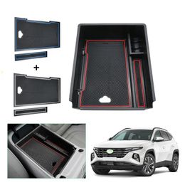 Car Organiser LFOTPP Central Control Storage Box For Tucson NX4 2022 Armrest Container Auto Interior Styling Accessories