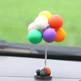 Interior Decorations Car Balloon Decoration Soft Clay Colorful Shaped Ornaments Cute Dashboard Decor AccessoriesInterior