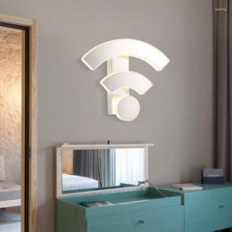 Wall Lamp Modern Minimalist WIFI Lamps Living Room Bedroom Bedside AC96V-260V LED Sconce White Lighting DecorationWall