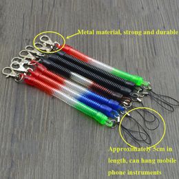 bungee cord elastic Australia - Keychains Convenient Multi-functional Bungee Cord Mobile Phone Elastic Keychain Multi-color Portable Practical Durable Key LanyardKeychains