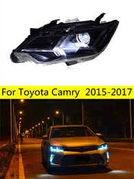 Car Head Light For Toyota Camry 15-17 Headlights LED DRL Running lights Bi-Xenon Beam Aeroplane Auto Head Lamp Headlamps