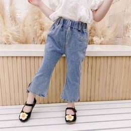 Kids Jeans Solid Color Toddler Jeans Casual Style Kids Jeans Girls Spring Autumn Kid Clothes 210412