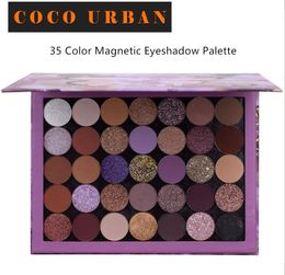 Brand 35 Colour NATURAL FLIRT Artistry Magnetic Eye shadow Palette, Sultry shades Hit The Lights with Empty Round Metal Tin Palette Pan for Eyeshadow Lipstick Blush