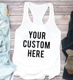 Women's Tanks & Camis Custom Crop Tee Womens Cropped Tank Top Personalized Shirt Customized Design Your Own Casual MWomen's