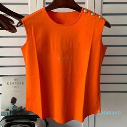 2022 new Fashion Womens Designer T Shirts Summer Women High Quality Clothing Top Short Sleeve Sleeveless For Female Size S-L