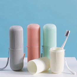 Travel Portable Toothbrush Toothpaste Holder Storage Case Box Organizer Household Storage Cup Outdoor Holders Bathroom Accessorie