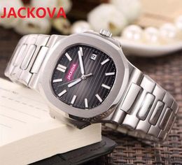 On Sale waterproof date watch men automatic luxury square color dial watches solid stainless steel mens japan quartz movement wristwatch gifts