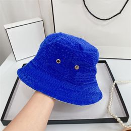 Fashion Women Bucket Hat Men Visor Hats Solid Colour Breathable Letter Ball Cap Beret High Quality Designer Hat