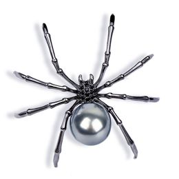 -Vintage Summer Summer Trendy Black White Golden Spider Creative Broche Pin For Mulinas Partem