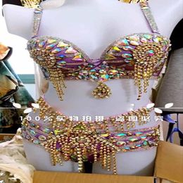 New Belly Dance Costume Jewelry Crystal Rhinestones Belt Accessory ONE