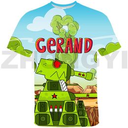 Men's T-Shirts Parent-child Outfit World Of Tanks 3D T-shirt Funny Cool Student Kid Oversized T Shirt Gerand Game Men Clothing Short Tees