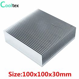 Fans & Coolings Aluminium Heatsink 100x100x30mm Skiving Fin Heat Sink Radiator Cooler For Electronic Chip LED Cooling DissipationFans