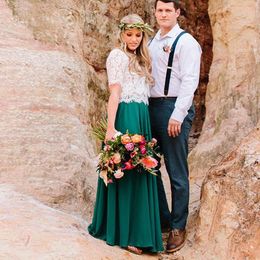 Skirts Special Green Modest Chiffon For Bridal Custom Made A-line Boho Long Skirt Bridesmaid 2022 Female SaiasSkirts