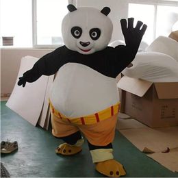 Professional factory Halloween Kungfu panda Mascot Costumes Carnival Adult Fursuit Cartoon Dress