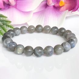 MG1513 Strand A Grade Labradorite Bracelet Women`s Healing Crystals Gemstone Bracelet Wrist Mala for Aura Protection