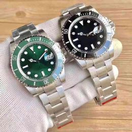 Rolesx uxury watch Date Gmt Luxury Mens Mechanical Watch Green Black Blue Family Diver Water Ghost Solid Steel Strip Luminous Waterproof Jap