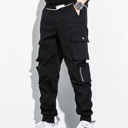 Spring Summer Multi Pockets Cargo Pants Men Streetwear Plus Size Black Joggers Male Casual Cotton Trousers 6XL 7XL 8XL 220524
